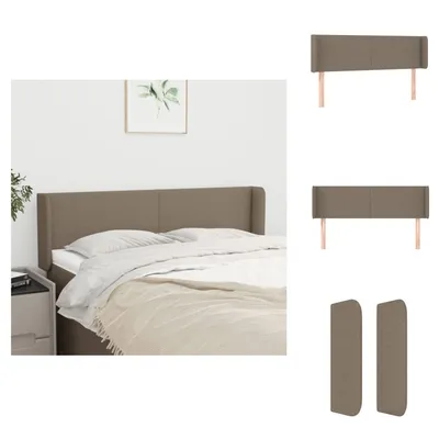 Produktbild von vidaXL Kopfteil mit Ohren Taupe 147x16x78/88 cm Stoff -  Kopf- & Fußenden