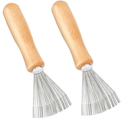Produktbild von Bürstenreiniger, 2er-Pack Haarbürstenreiniger, Bürstenreiniger, Haarbürste, zum Entfernen von Haaren aus Bürsten, Kämmen, Badematten und Teppichen