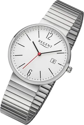 Produktbild von Regent Herren Uhr Analog BA-578 Edelstahl Armbanduhr silber Quarzwerk URBA578