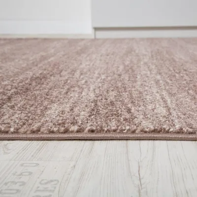 Produktbild von Teppich Modern Wohnzimmer Kurzflor Gemütlich Meliert Preiswert in Beige Grösse 70x250 cm