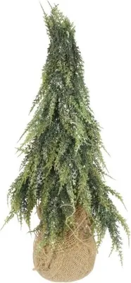 Zdjęcie produktu dla Sztuczne drzewko CHOINKA OŚNIEŻONA W JUCIE 50 CM