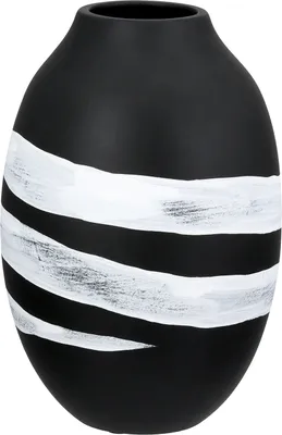 Immagine prodotto di Gilde Vase, rund, "Escovus", Keramik, schwarz, VE 3, H. 21 cm, D. 14 cm 58544 4063387585443