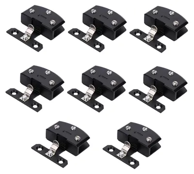 Produktbild von Set mit 8 schwarzen Scharnieren aus Zinklegierung für Glastüren