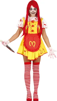Produktbild von Creepy Miss Mac  Clown Damenkostüm M