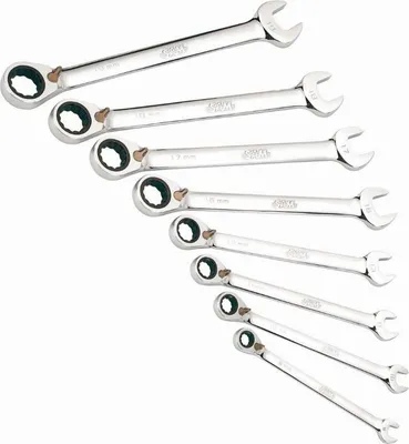 Image de Jeu de 8 clés mixtes a cliquet 8 a 19 mm SAM - 50CJ8