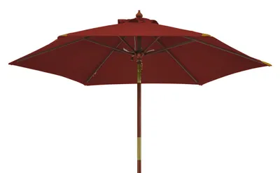 Image de Parasol de 240 cm, rouge, inclinable, avec ouverture d'aération, protection UV 50+