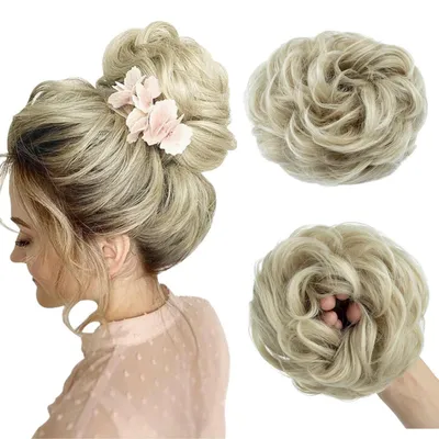 Immagine prodotto di Chignon voluminoso con elastico, 55g, colore: biondo cenere, biondo platino