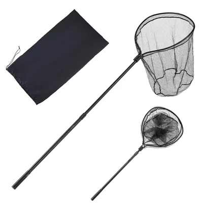 Produktbild von Angelkescher Unterfangkescher - Teleskopkescher 238 cm - Fischschonendes PVC-beschichtetes Nylonnetz - Leichte 6063 Aluminiumstange - Rutschfester PE Griff