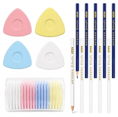 Schneiderkreide-Set, 30 Stück, 4 Farben, Dreieckkreide