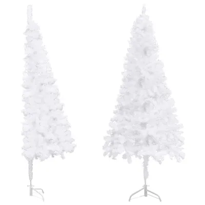 Obrázok produktu pre vidaXL Umelý rohový vianočný stromček biely 240 cm PVC