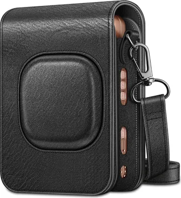 Produktbild von Fintie Tasche für Fujifilm Instax Mini LiPlay hybrid Sofortbildkamera - Premium Schutzhülle Reise Kameratasche Hülle Abdeckung mit abnehmbaren Riemen, Vintage Schwarz