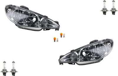 Obrázok produktu pre Johns, svetlomety vhodné pre Peugeot 206/CC 09/98- + Leuchtmit. Sada ?avá pravá