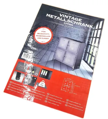 Produktbild von Vintage Metall-Schrank mit 4 Türen