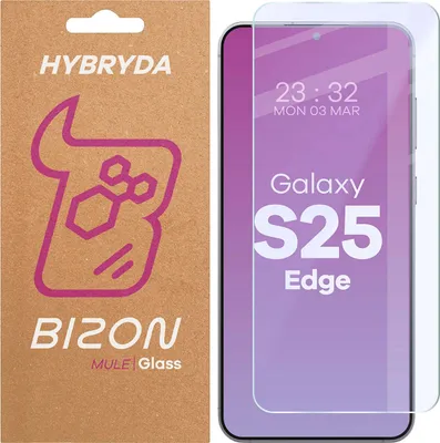 Produktbild von Flexibles Hybridglas für Galaxy S25 Edge, Bizon Glass Mule