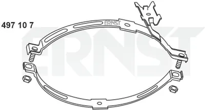 Produktbild von ERNST Auspuffhalter für BMW 3 Limousine (E30) Hinten Auspuffanlage Montageteil 497107