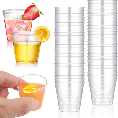 Obrázek produktu pro Hejo 50 kusů 3cl skleniček na panáky plastových, opakovaně použitelné skleničky na panáky 30ml