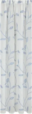 Produktbild von Gerster Schal mit Tunneldurchzug und Kräuselband Scherli Blattranke B = 140 x H =245 cmHalbtransparent We Floral petrol