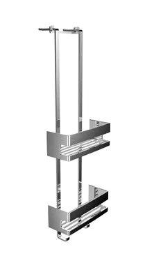 Produktbild von emco system2 Türetagère, zwei tiefe Körbe, chrom, 354500125
