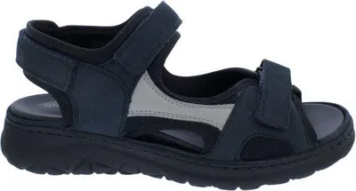 Produktbild von Waldläufer Sandale H-Joline 756004-301-857, Nubukleder mit weichem Neopren, Blau-Schwarz, Fußbett zum Wechseln, Weite H 40