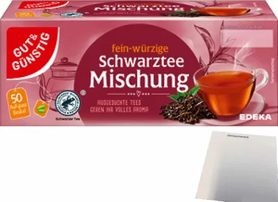 Produktbild von G&G Schwarztee Mischung (50x1,75g) + usy Block