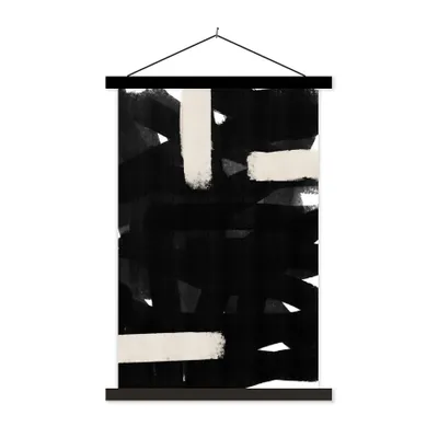Produktbild von MuchoWow® Textilposter Abstrakt - Pastell - Minimalismus 60x90 cm mit schwarzem Rahmen - Poster Wohnzimmer