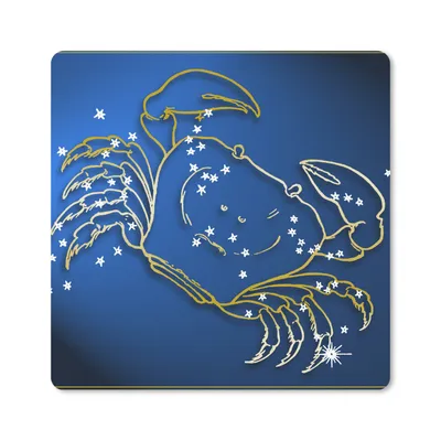 Produktbild von MuchoWow® Mauspad Mousepad Sternzeichen - Krebs - Sterne 20x20 cm - Mousepads - Maus Mat - Pad - Mausunterlage - Desk Mat - Bureauartikeln