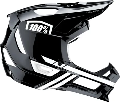 Produktbild von 100% Trajecta Downhill Helm, schwarz/weiß, M (56-58)