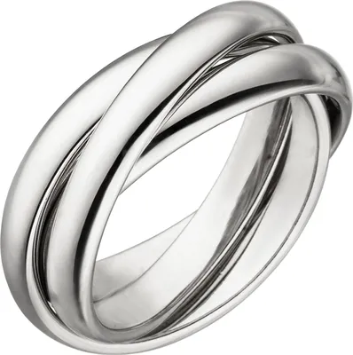 Produktbild von Gr. 56 Damen Ring verschlungen aus 3 Ringen 925 Sterling Silber