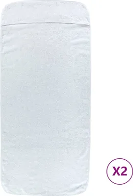 Obrázek produktu pro vidaXL Plážové osušky 2 ks. Bílé 60x135 cm Tkanina 400 GSM