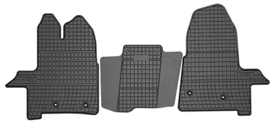 Immagine prodotto di Tappetini auto in gomma adatto per Ford Transit VI (2019-, furgone FL) neri, set 3 pz, con fissaggi