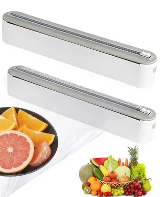 Frischhaltefolien-Dispenser 2er-Set, magnetisch, 36 cm, Weiß