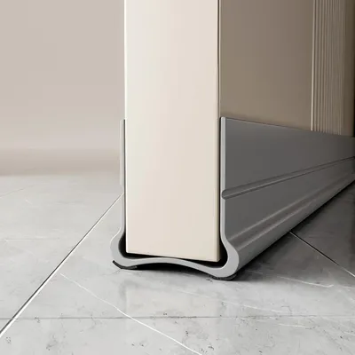 Zugluftstopper 93 cm, grau, für Türspalten 3,5–5,5 cm, selbstklebend