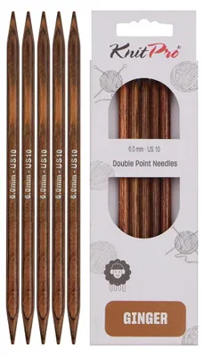 Nadelspiel, Holz, 20 cm, 6 mm, natur/braun
