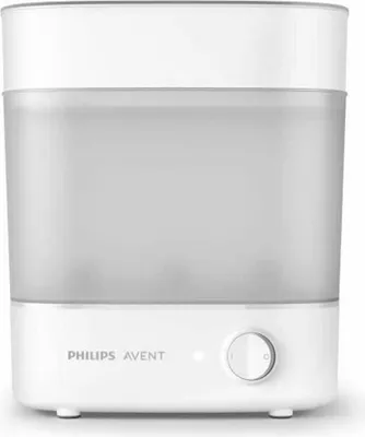 A white Philips Avent sterilizer is shown against a white background.