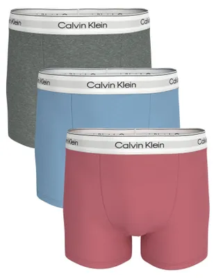 Productafbeelding van Calvin Klein boxers, set van 3, icon Baumwolle stretch, relaxed fit, kleuren: felroze / golfblauw / grijze heather, voor heren