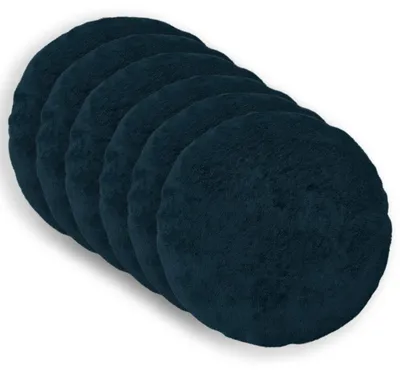 Image de vidaXL, housses de coussin, 6 pièces, HEERLEN, bleu marine, diamètre 60 cm