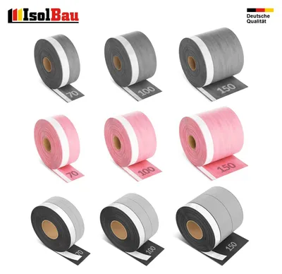 Isolbau Fensterband Außen Schwarz 150 mm x 5 m Fensteranschlussband Dichtband schlagregendicht