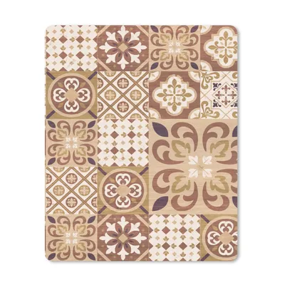 Produktbild von MuchoWow® Mauspad Mousepad Blumen - Figuren - Vintage - Braun - Design 19x23 cm - Mousepads - Maus Mat - Pad - Mausunterlage - Mauspads - Spielen