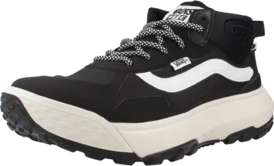 A studio shot of a single black Vans MTE Crosspath Mid Sneaker.