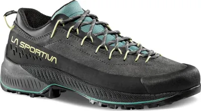 Schwarz-grüner Approach Schuh TX4 Evo Woman von La Sportiva; ideal für Damen.