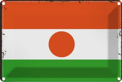 Produktbild von vianmo Blechschild 20x30 cm Nigers Niger Flagge Fahne Wappen
