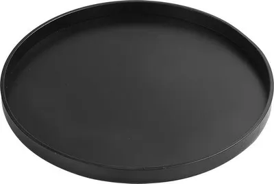 Produktbild von Famanu Dekoratives Tablett Schwarz 30 cm - Rund, Metall