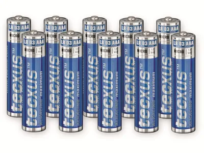 Zdjęcie produktu dla Tecxus LR03 10-BL, Jednorazowa bateria, AAA, Alkaliczny, 1,5 V, 10 szt., 1200 mAh