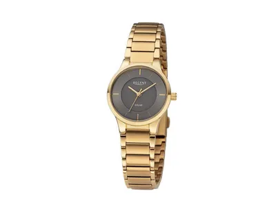 Produktbild von Regent Armbanduhr Damen Metall Analog Uhr gold Metallarmband URBA730
