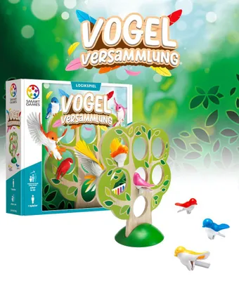 Immagine prodotto di Smart Games Vogelversammlung, Kinderspiel, Logikspiel, Lernspielzeug, ab 6 Jahren, Holz, SG 039 DE