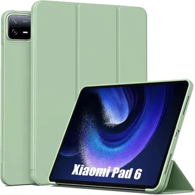Image de Coque pour Xiaomi Pad 6 /6 Pro, Protection Hybride Slim avec Fonction Support - Vert