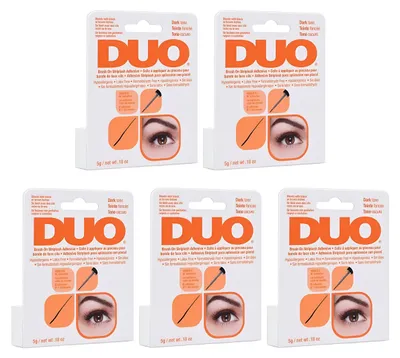Obrázok produktu pre Ardell DUO – Lepidlo na umelé riasy – Výhodné balenie 5 ks – Brush On Dark – Bez latexu – S vitamínmi – Tmavé