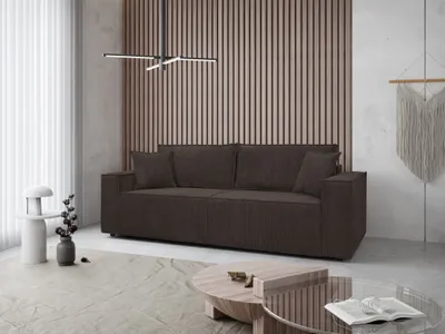 Obrázok produktu pre Gauč Passio III s funkciou spania a podnožou 250 cm obývacia časť rozkladacia pohovka Dodanie až domov (Poso 06 - hnedá)