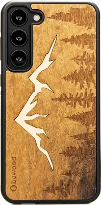 Produktbild von Bewood Holzhülle für Samsung Galaxy S23 Plus IMBUIA MOUNTAINS