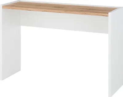 Produktbild von Schlafzimmer-Schminktisch mit 120cm Breite in Weiß mit Eiche - CRISP-61